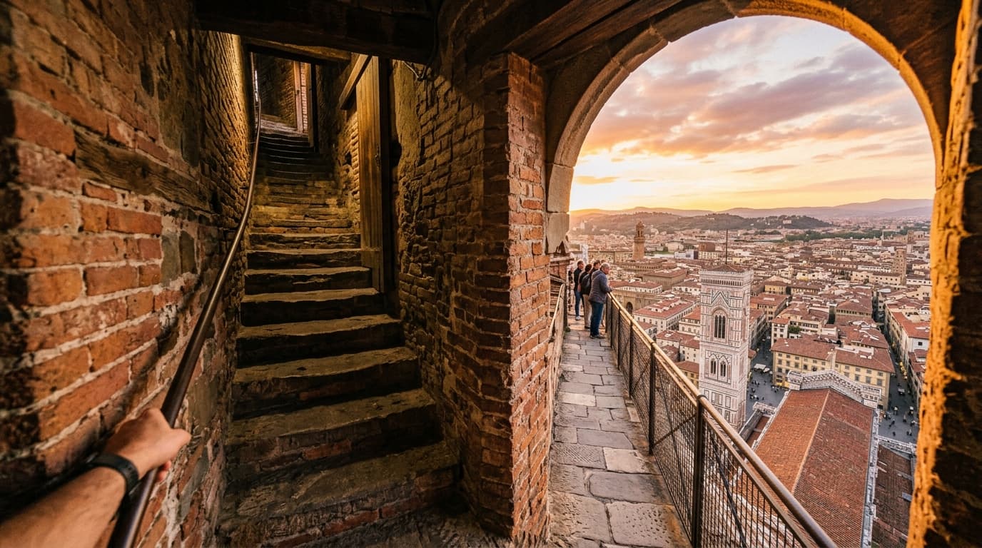 Climbing the 463 steps inside Brunelleschi's Dome with panoramic terrace view